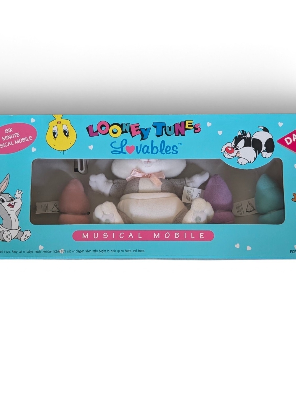 Warner Bros. Looney Tunes Lovables Musical Mobile - Teal, Pink, Purple, Cream
